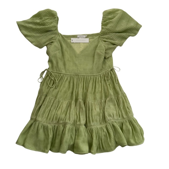 NWT Jonathan Simkhai Cadence Pear Variegated Mini Dress - Picture 3 of 7